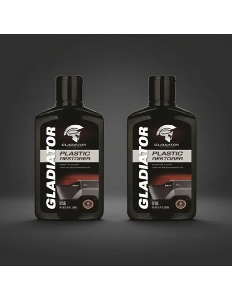 Restaurador De Plástico De Auto, Motocicleta Gladiator 2 Pzs Negro