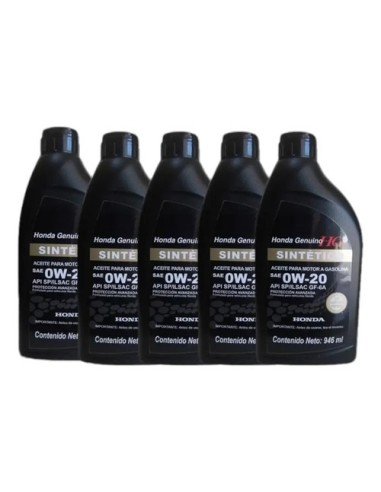5 Litros Aceite Honda Original 0w20 Para Autos...