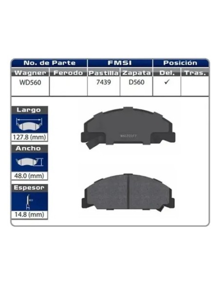 Balatas Delanteras Honda Civic 1992 1993 1995 1996 1997 2000