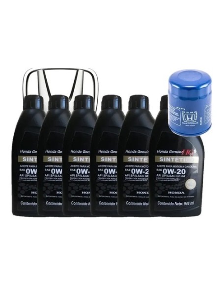 Aceite Honda Sintético 0w20 Y Filtro De Aceite 6 Litros