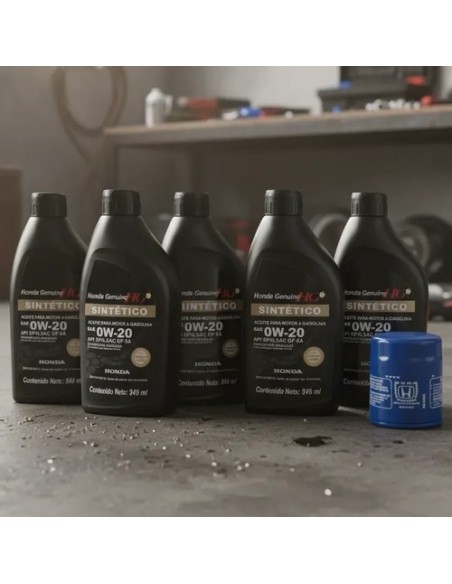 Aceite Honda Sintético 0w20 Y Filtro De Aceite 6 Litros