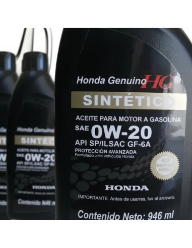 Aceite Honda Sintético 0w20 Y Filtro De Aceite...