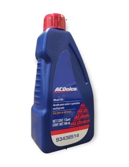KIT DE CAMBIO DE ACEITE 20W50 ACDELCO 4 PZ