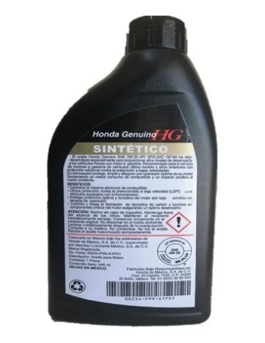 Aceite Sintético Honda Civic Hrv Crv Accord...