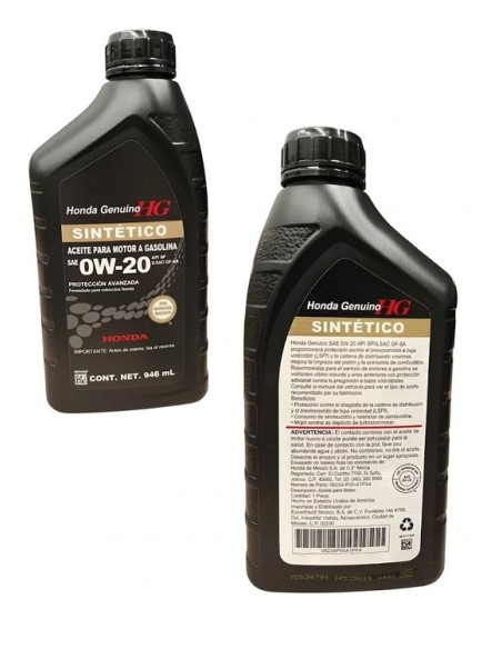 Aceite Sintético Honda Civic Hrv Crv Accord City Origin