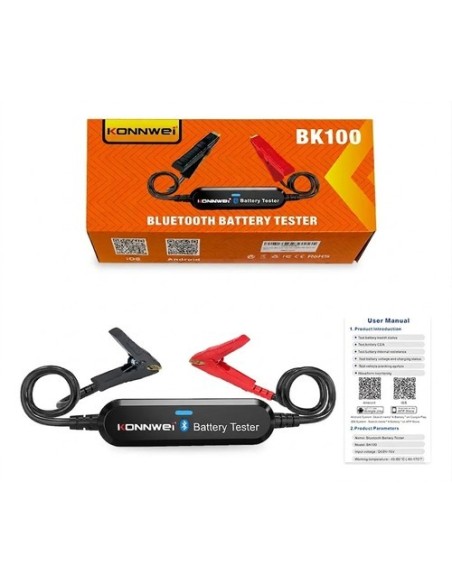 Probador de Bateria Bluetooth para Autos y Motos bk100