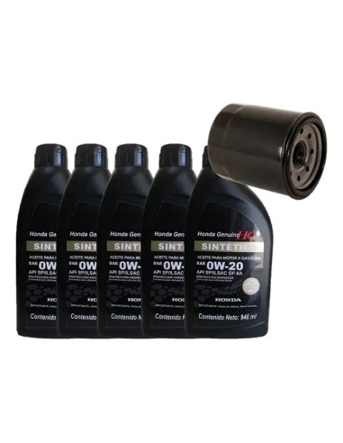 Kit Cambio de Aceite Sintético Honda 0w20 Y...